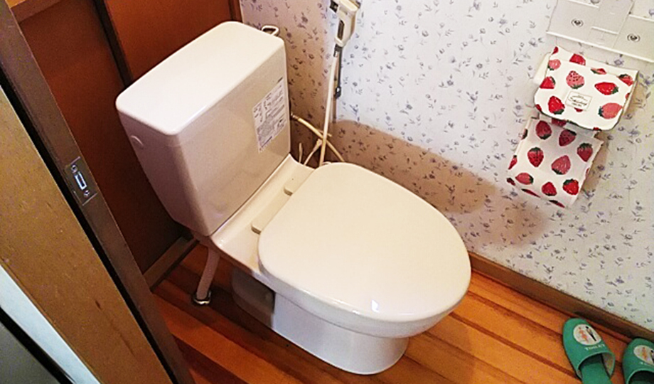 簡易水洗トイレのフラッパーが開かず水が流れない！ 施工事例 クラシアン