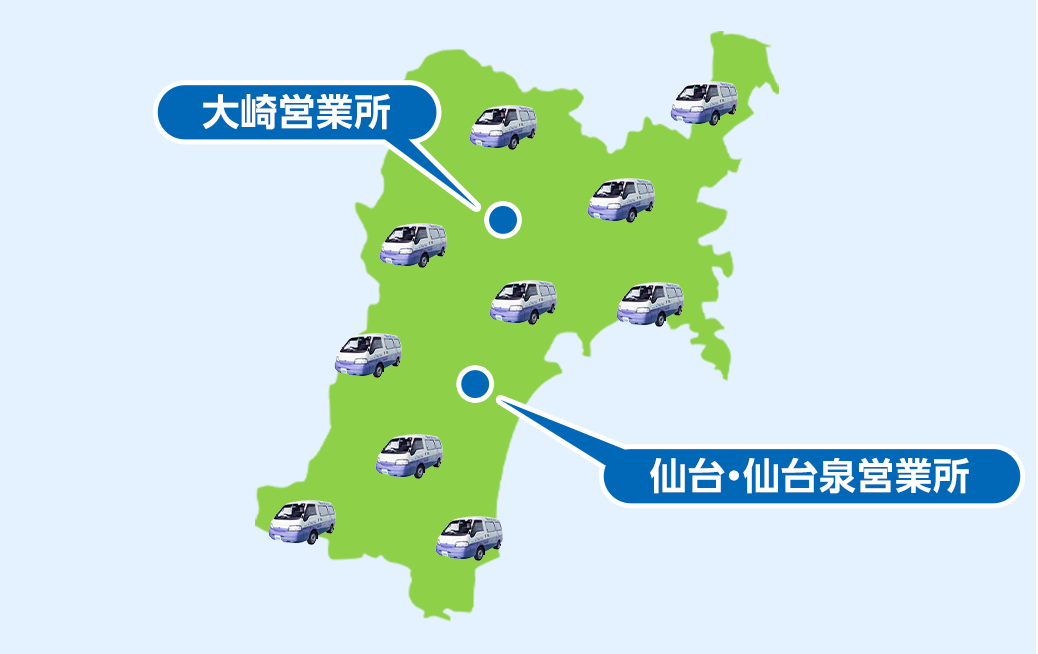 亘理郡亘理町の広域でサービス対応