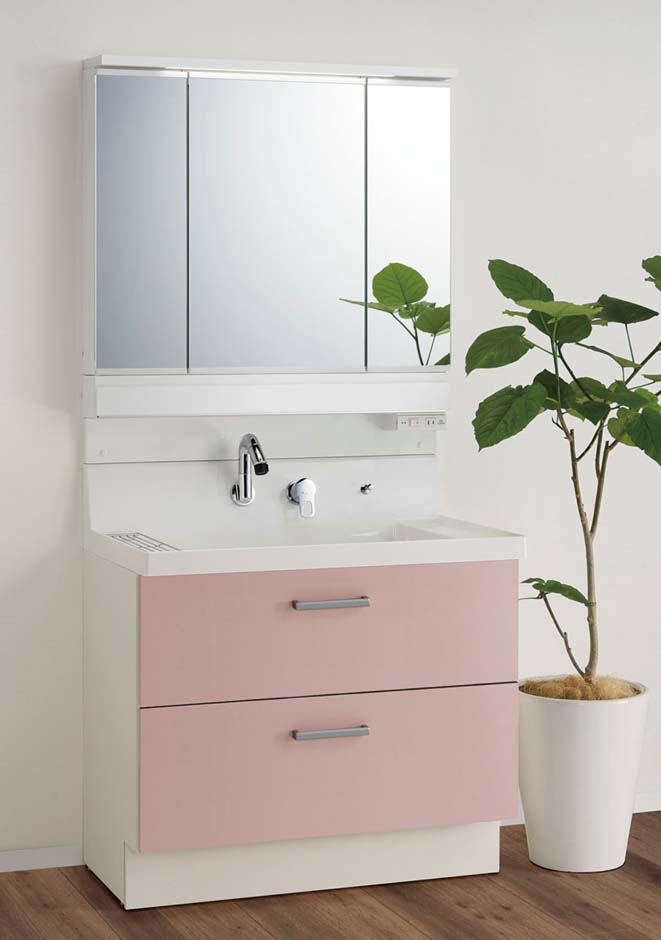 ピアラ　幅900㎜　3面鏡（ピアラ｜LIXIL）の洗面所・洗面台リフォーム・交換