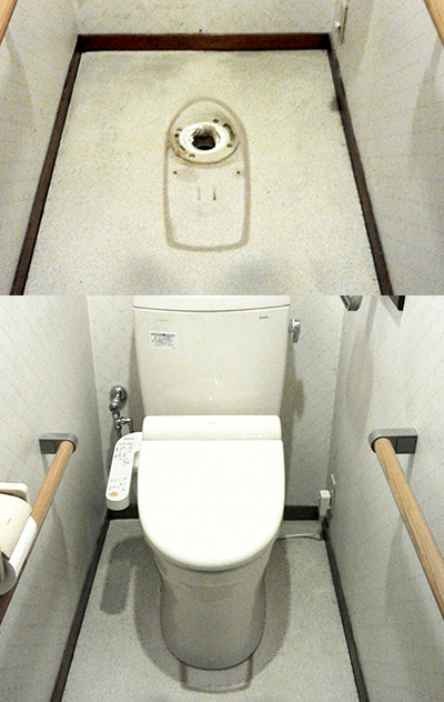 トイレの壁紙 床のリフォーム 張り替え 交換ならクラシアン